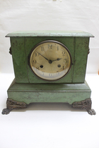 Late Qing Dynasty flows into the German century-old watch brand Kienzle double beast ear seat clock Republic of China