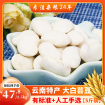 Yihe Valley Fragrant White Kidney Beans 5 Jin Grain Yunnan Big White Kidney Beans White Kidney Beans Rice Beans Big Lentils Cloud Beans