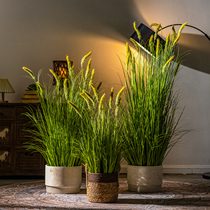 Net red reed grass simulation flower dog tail grass fake flower landing simulation fake tree indoor living room landscaping potted plant decoration