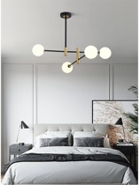 Nordic Style Magic Bean Chandelier Restaurant Lamp Modern Minimalist Atmospheric Italian bedroom lamp Net Red small family Living room Molecular Lamp