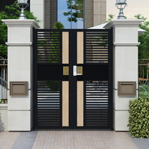 Customized wrought iron gate Villa shutter door outdoor garden iron door courtyard door entrance door security door single and double door