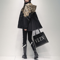 Medium-long style Windsuit Woman 2022 Spring Dress New Korean Version Collage Collection Waist Loose Slim Tooling Casual Temperament Jacket