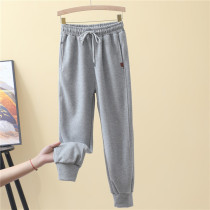 Love suit beauty white pants women tide ins big size sports pants 2021 summer wear new slim casual pants