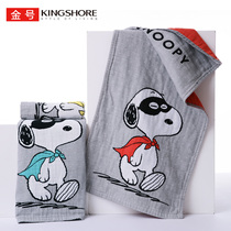 Gold Snoopy genuine authorization cotton multi-layer seersucker cloth towel square towel Bath towel multi-function blanket cotton