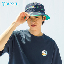 BARREL Meng Mei Qi same new simple fashion hat outdoor print sunscreen mens and womens sun hat fishermans hat