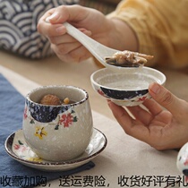 Day Style Ceramic Stew creative hand painted with cover tea About home tonic water Riser Steamed Egg Rinds for a cup of tea