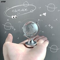 Crystal globe ornaments mini transfer small pendant desktop gift cute creative glass ball desk decoration