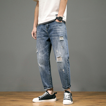 Boomer Broken Cave Jeans Mens 90% Pants Loose Straight Barrel Old Daddy Pants Port Wind Pants Mens Day Train 100 lap