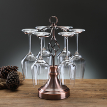 Eurostyle swivel red wine glass shelf creative high footed cup reverse hanging hanging home wine cabinet Decorative Pendulum minimalist hanging cup holder