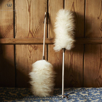 Redecker pure lamb wool dust dust dust dust natural solid wood handle exquisite utensils furniture electrical appliances brush German import