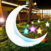 LED Patio Decorated Solar Pendulum seat Outdoor Network Red Wedding Villa Automatic Shining Moon Bright Light Waterproof