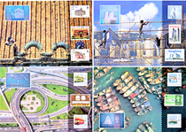 3-8 Hologram Postage Postcard Hong Kong Postage Prepaid collection issued by Hong Kong 97 Post Exhibition