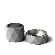 Stainless steel cement ashtray Creative industrial wind clear water concrete ashtray Nordic ins personalized craft gifts