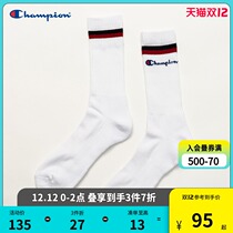 Champion Champion socks official website classic logo stripes sports stockings white men and women skateboard socks high socks