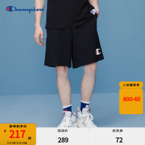Champion Champion Cotton Sports Shorts Men Summer Letter Printing Pure Black Direct Men Leisure Pants
