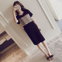 2021 summer new French temperament careful machine thin and gentle wind stitching dress fairy god fan ins skirt