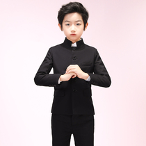 Boys Chinese gown host dress formal performance children's suit May 4th youth dress performance Chinese style fashion