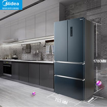 Midea 402L French four-door refrigerator household medium-sized intelligent first-class frequency conversion double door-to-door three-door type