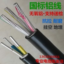 National standard outdoor cable 4 6 10 16 25 35 Square 3-core aluminum wire view buried three-phase power wire