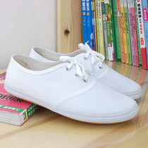 Men and women children pure white sneakers canvas shoes track and field Shoes dance shoes exercise morning shoes small white shoes performance shoes