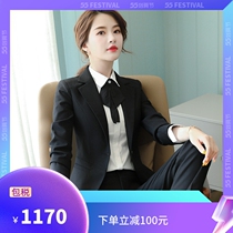 Suite Korean Professional Wear Package Fashion and Winter Fashion Clothes OL Interview Costume Worksuit