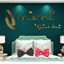 TV background wall letter decoration Net red custom text name wedding room layout bedside bedroom wall