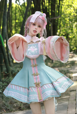 taobao agent Cute fuchsia dress, Lolita style, Lolita Jsk