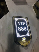 European-style KTV box number LED luminous house number hotel high-end entertainment club foot bath corridor signs