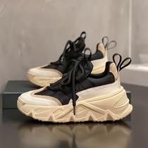 High-end customised 6CM genuine leather heightening older daddy shoes womens new small crowdsourced pastry shoes Insuro shoes women