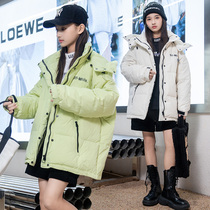 Female big child down jacket 2021 New thick Foreign girl girl foreign style short coat 13 winter clothes 12 years old 15