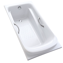 Pearlescent bathtub with armrests without skirt PPY1760HP