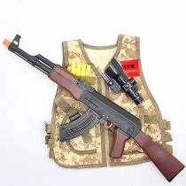 Soft bullet ak47 children eat chicken full set of equipment simulation charge assault grab electric burst boys toy gun
