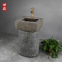 Old stone trough wash basin upright sink outdoor garden stone washbasin courtyard mop pool outdoor sink