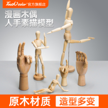 touch color wood doll sketching model 12-inch joint doll comic sketch drawing flexible movable small wooden art simulation human body proportion sketch puppet