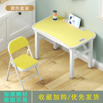 Children and children folding small tables to write homework small desks writing desks desks desks chairs and stools