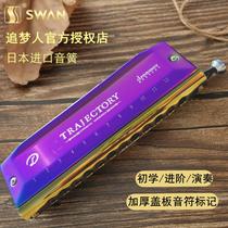 Swan dreamer 12-hole harmonica imported sound Reed adult professional performance beginner student Introduction
