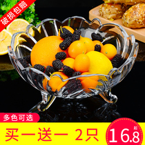 Fruit plate living room glass plate simple modern creative home coffee table Net red fruit basin candy snacks dried fruit plate