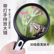 Yihe Trade Bank German Seiko Led Light Reading Magnifier Caring for the Elderly with Light Holding Magnifying Glass