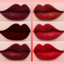 A six-color lipstick does not touch the cup and does not fade. Lasting moisturizing waterproof matte aunt color ox blood cherries