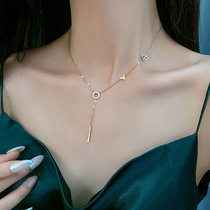 Chow Tai Fook Star love Necklace Female 18K Rose Gold choker Temperament Neck 2021 New Tide Women Pendant