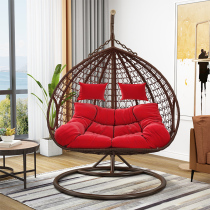 Double Basket Rattan Chair Living-room Balcony Bedroom Home Indoor Single Hanging Chair Swing Net Red Sloth People Outdoor Rocking