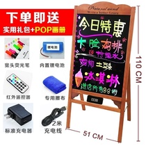 Will brighten the blackboard stalls with billboards handwriting screen writing board Hanging charging led electronic fluorescent board at the door