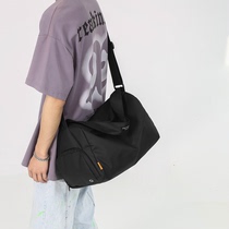 Male Swimming Fitness Bag Small Portable Shoes Sport Handbag Small Horn Dry Wet Separation Single Shoulder Diagonal Satchel Bag