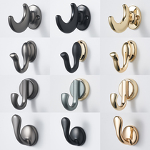 Clothes hook creative moon clothes towel wardrobe adhesive hook wall hanging hook single adhesive hook perforated adhesive hook zinc alloy