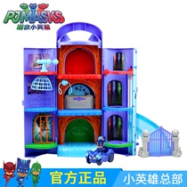 Pajamas little hero house children climbing stairs House headquarters building slide simulation toy doll birthday gift