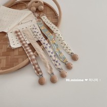 Export to South Korea handmade pacifier clip pacifier anti-drop chain Baby cotton pacifier chain Silicone teether anti-drop chain