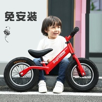 Young childrens balance car without pedals bicycle two-in-one 1-3-6 year old baby slippery toddler scooter