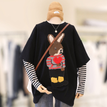 2022 springtime gestational Maternity Wear Loose two long sleeves t-shirt woman printed thin blouses blouses net red identical T-shirt