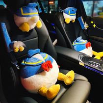 Car headrest Neck pillow Plush waist back waist seat cushion Cartoon cute pillow set car interior