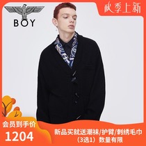 boylondon flagship 2021 Autumn New Interstellar compass embroidered sweater men sweater women lazy 203002